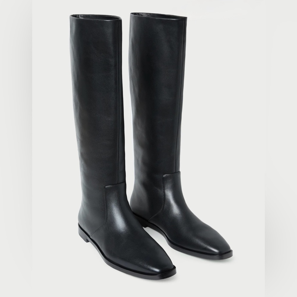 Loeffler Randall Tilly Black Vachetta knee Boots 8